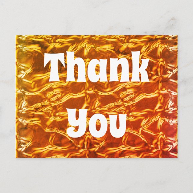 Carte Postale Merci Bright Orange Appréciation Abstraite (Devant)