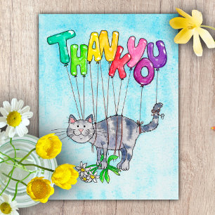 Carte postale Merci Cat par Nicole Janes