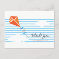 Carte postale Merci cerf-volant {Boy}