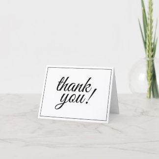 Carte postale "merci !" chic et luxueuse