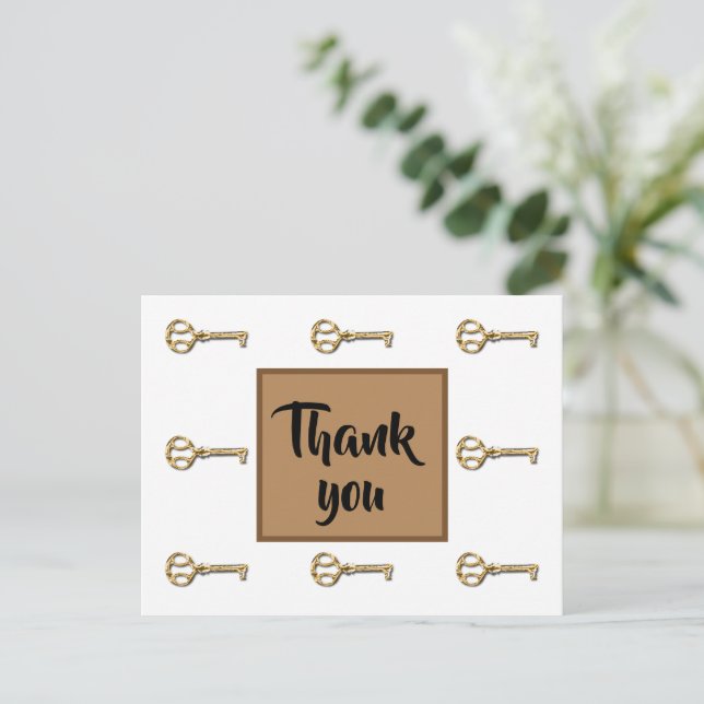 Carte Postale Merci clé de notre succès Appréciation des employé (Debout devant)