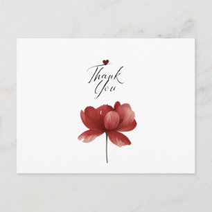 Carte Postale Merci, Cœur Un Merci Silencieux Gratitude en Bl