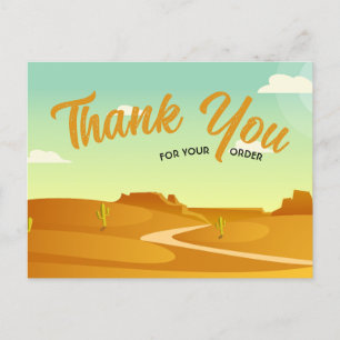 Carte Postale merci commande avec conception de paysage animé