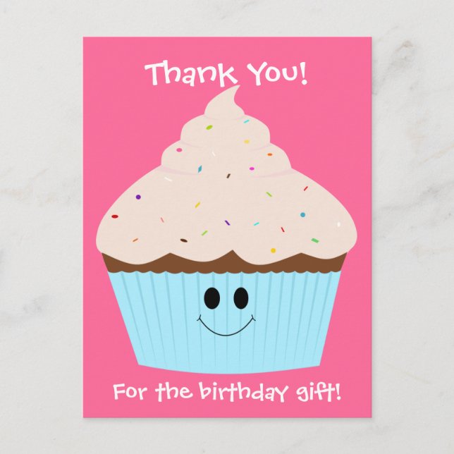 Carte postale Merci Cupcake (Devant)