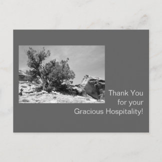 Carte Postale Merci d'accueil noir et blanc