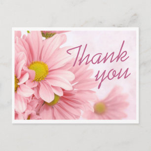 Carte postale - Merci Daisy rose