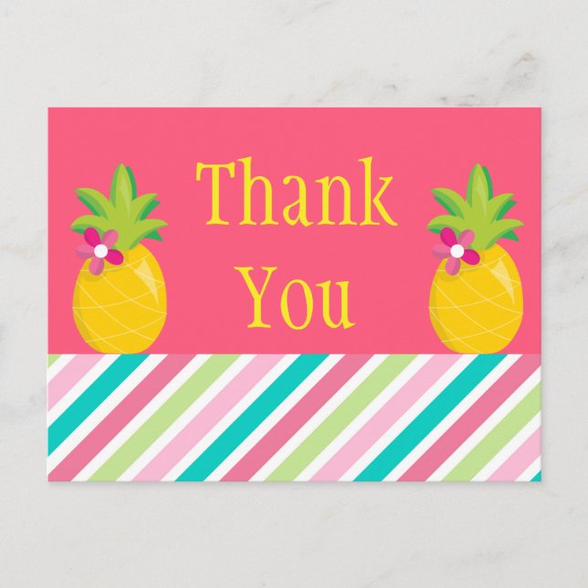 Carte Postale Merci d'ananas tropicaux (Devant)