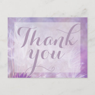 Carte postale Merci Dandelion violet