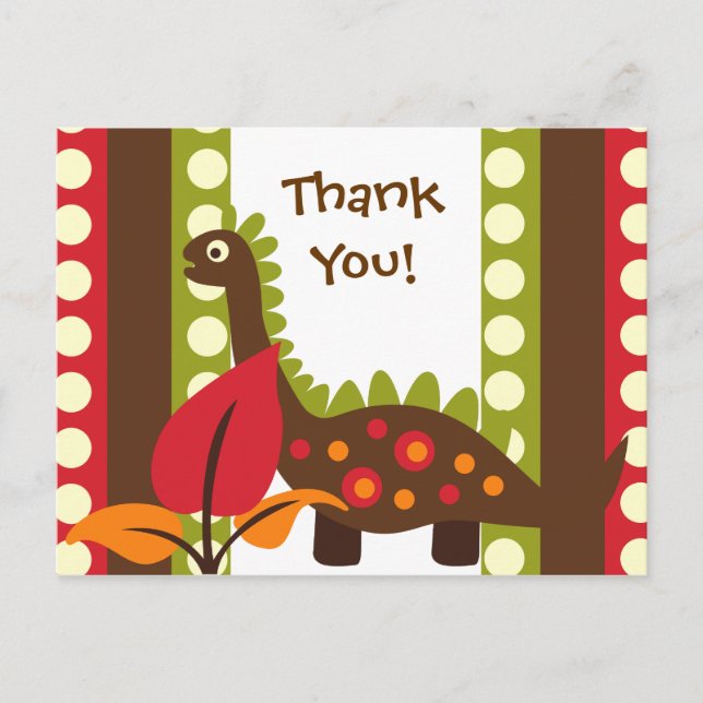Carte postale Merci d'anniversaire Dino Dinosaur (Devant)