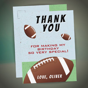 Carte Postale Merci d'anniversaire du football américain
