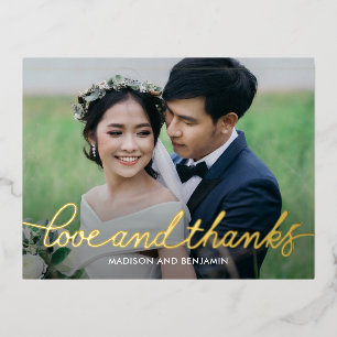 Carte postale Merci Darling Script FOIL