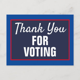 Carte Postale Merci d'avoir voté lors de l'élection 2020