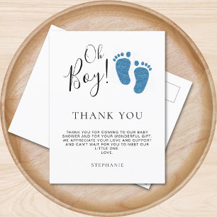 Carte Postale Merci de Baby shower de pieds bébé