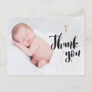 Carte Postale Merci de baptême personnalisé