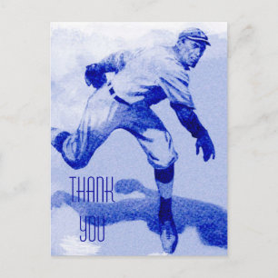 Carte postale Merci de baseball vintage