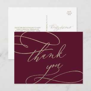 Carte postale Merci de calligraphie de Bourgogne r