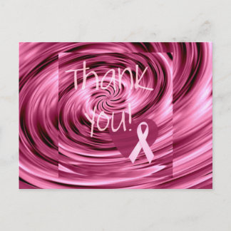 Carte Postale Merci de cancer du sein rose