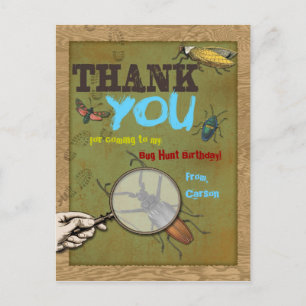 Carte postale Merci de chasse aux bogues