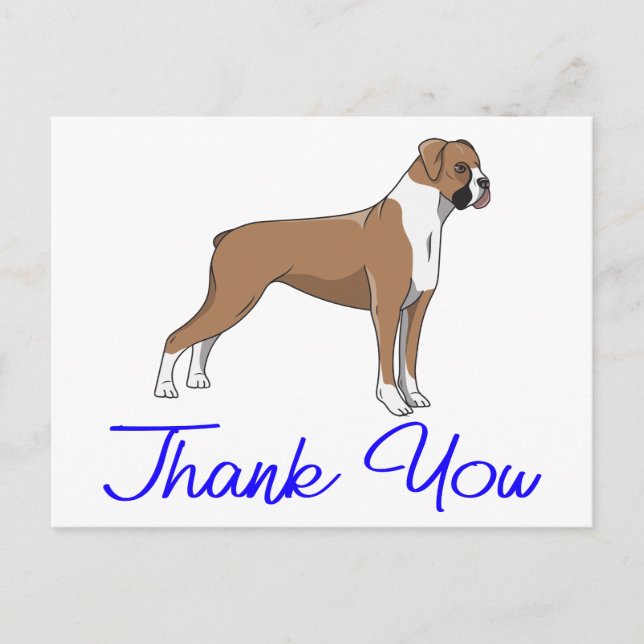 Carte Postale Merci de chien de boîte à caricature à chiot migno (Devant)