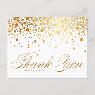 Carte Postale Merci de confetti à huile d'or