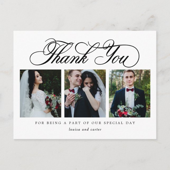 Carte postale Merci de couleur ÉDITABLE Script de  (Devant)