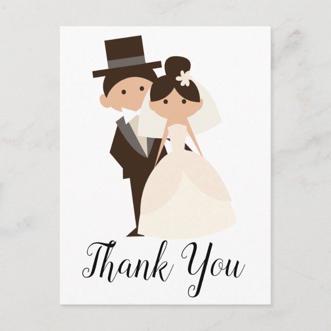 Carte Postale Merci de  de la mariée et du Mariage de chambre (Devant)