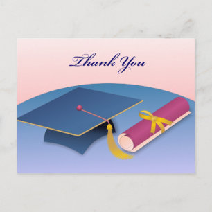 Carte postale Merci de diplôme