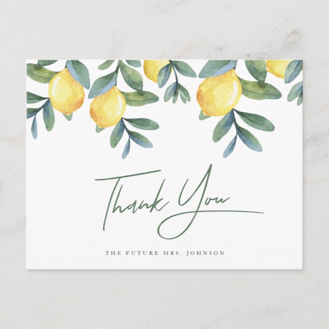 Carte Postale Merci de douche nuptiale Squeeze Lemon principal (Devant)