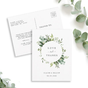 Carte Postale Merci de feuillage vert Eucalyptus