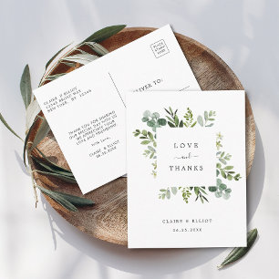 Carte Postale Merci de feuillage vert Eucalyptus