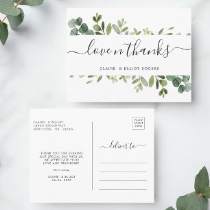 Carte Postale Merci de feuillage vert Eucalyptus