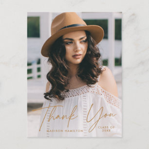 Carte Postale Merci de graduation de la photo de Script Gold mod