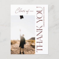 Merci de graduation de type moderne Photo Maroon