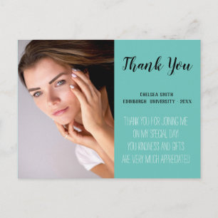 Carte postale Merci de graduation photo simple mod