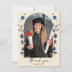 Carte Postale Merci de graduation photo verticale moderne