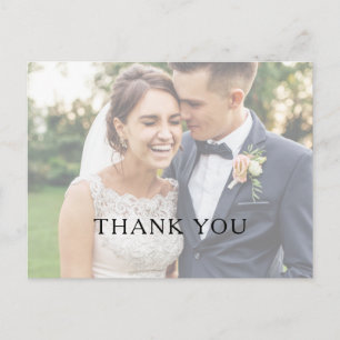 Carte Postale Merci de Mariage photo défraîchi minimaliste class