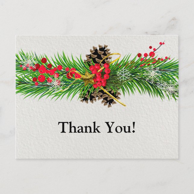 Carte Postale Merci de Noël (Devant)