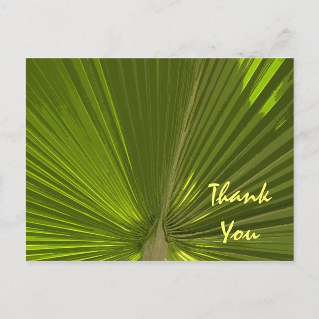 Carte Postale Merci de palme tropical (Devant)