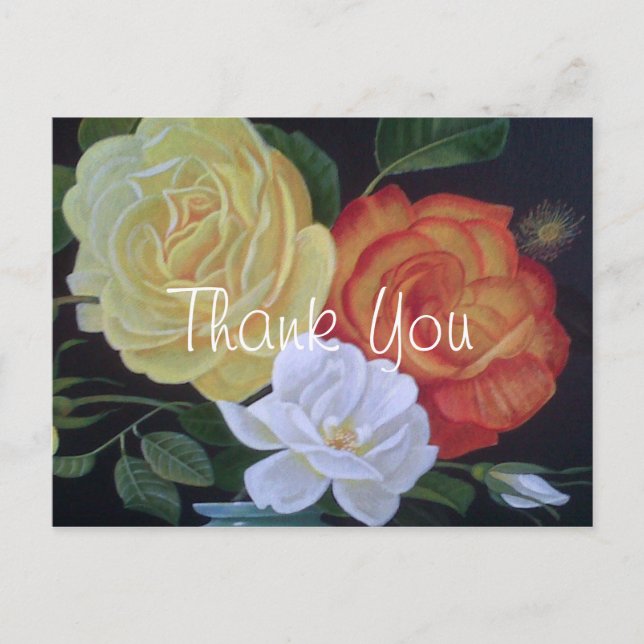 Carte Postale Merci de peinture rose (Devant)