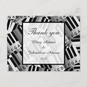 Carte Postale Merci de piano Mariage