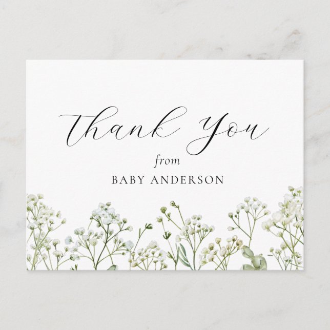 Carte postale Merci de respiration pour bébé (Devant)