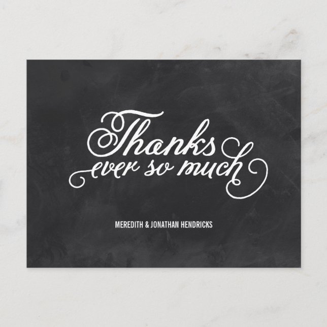 Carte Postale Merci de tableau de bord (Devant)