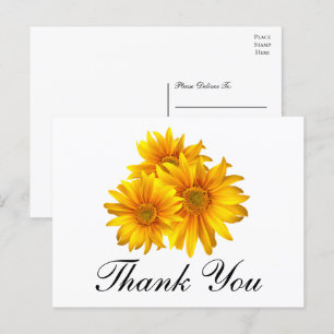 Carte Postale Merci de tournesol Pays Mariage floral