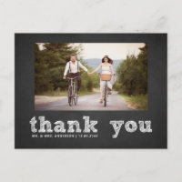 Carte postale Merci de typographie