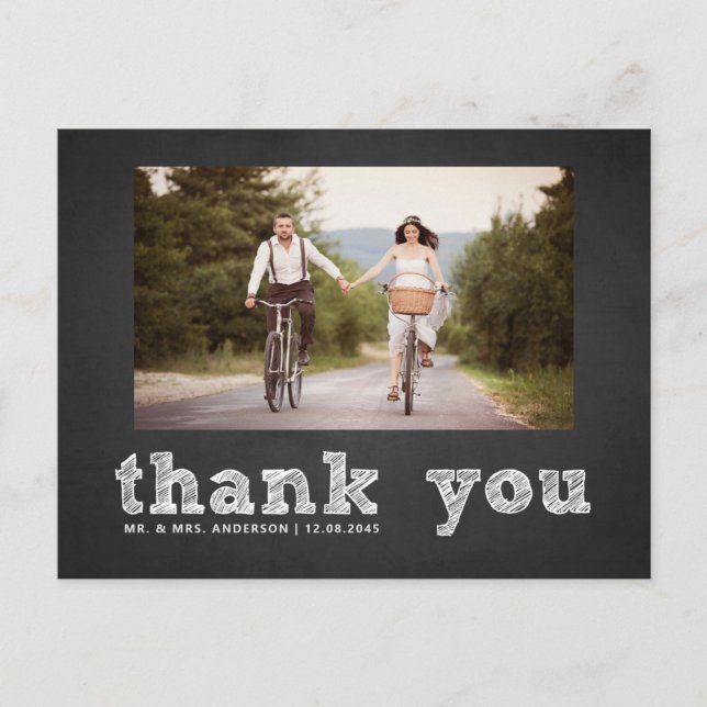 Carte postale Merci de typographie (Devant)