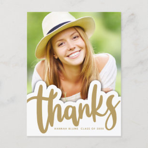 Carte Postale Merci de votre diplôme   Conception manuscrite sur