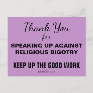 Carte Postale Merci de vous être exprimé contre l'antisémitisme