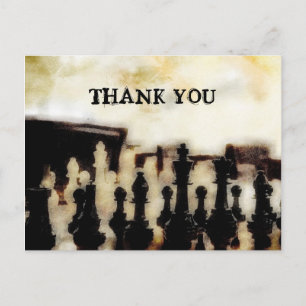 Carte Postale Merci d'échecs Grunge