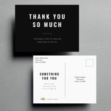 Carte postale Merci d'entreprise personnalisée
