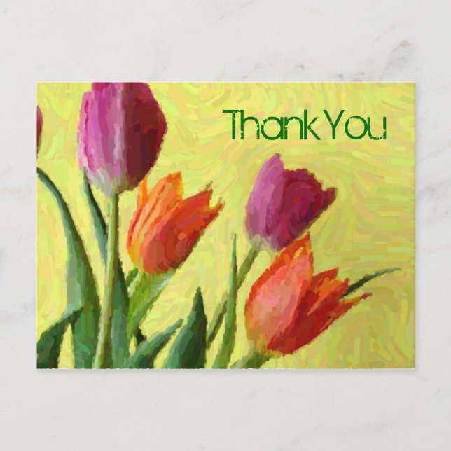 Carte postale Merci des Tulipes impressionnistes v (Devant)